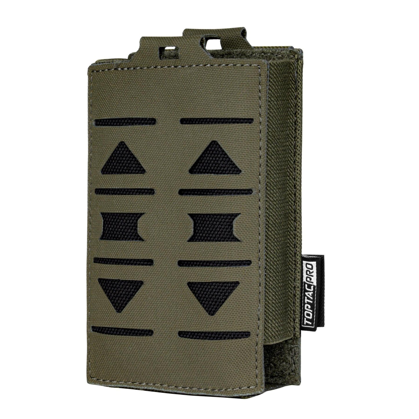 TOPTACPRO Tactical Single Magazine Pouch for 556mm Mag Military MOLLE Mag Carrier Laser Cut Nylon Tactical Belt-Pouch Outdoor Wargame Camouflage Mag Pouch 8514