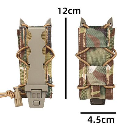 IDOGEAR Tactical TC Single 9mm Magazine Pouch MOLLE Combat Tool Bag Belt Mag Pouch Flashlight Holder MG-48