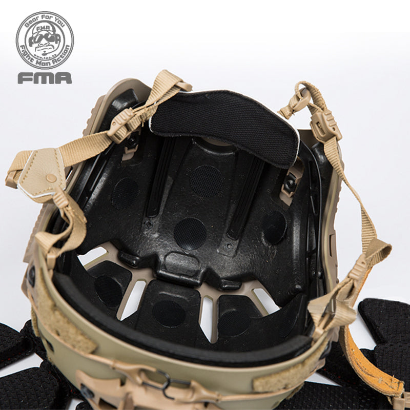 FMA Tactical Caiman Ballistic Helmet w/ NVG Shroud Rail Space Headwear Paintball Tactical Helmet Paintball Military Hiking Army Tactical Gear 1307