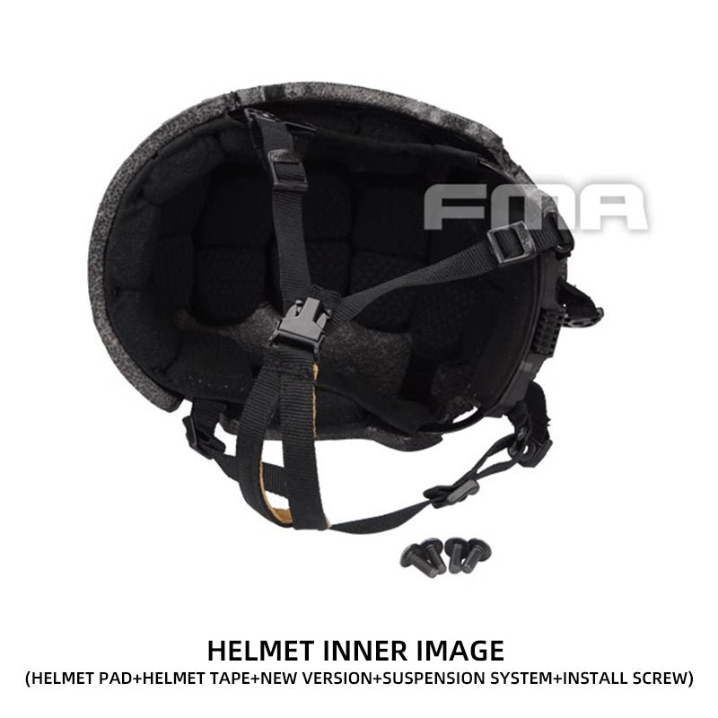 FMA Tactical Fast Helmet Suspension System Advanced Memory Helmet Spume Military Wargame Training Outdoor Cycling Biking Real-life CS Helmet TB1050