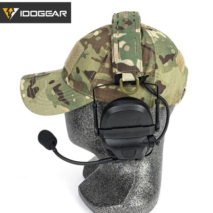 IDOGEAR Tactical Headset Cover with D-Buckle Hanger MOLLE Laser Cut Nylon Universal Headset Cover Pads Camouflage Headset Protective Breathable Cloth 3948