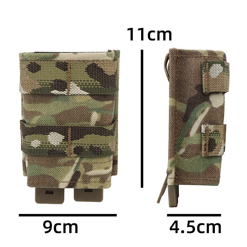 IDOGEAR Tactical Single Magazine Pouch for 7.62 MOLLE Mag Pouch Top Open with Retention Insert and Clip Strap Military Hiking Camping Mag Carrier MG-F-16