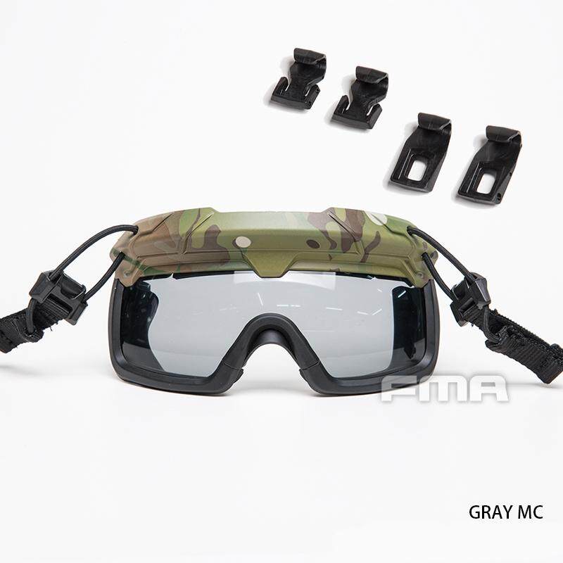 FMA Tactical Safety Goggles For Tactical Helmet Protective Glasses Anti Fog Dust Paintball gear military army wargame FPS cycling goggle gray lens TB1333