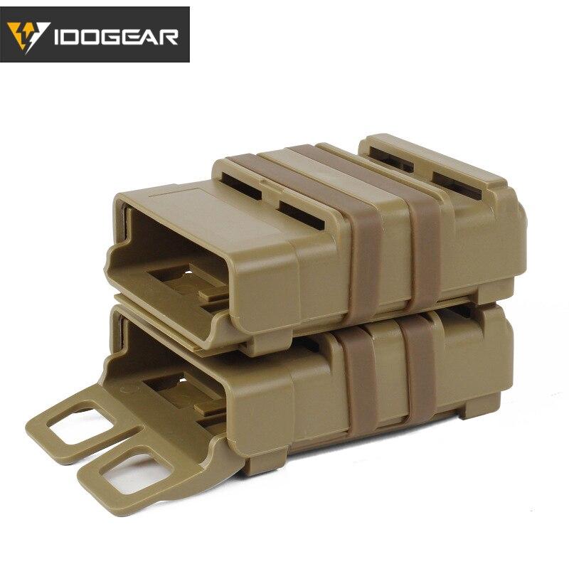 IDOGEAR Tactical Double Mag Holder For 556 Fastmag Molle Mag Carrier 5.56 Magazine Pouch Holder Set 3535