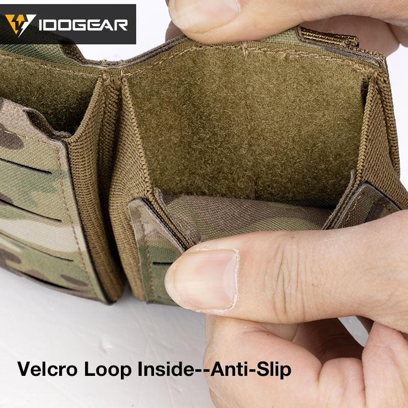 IDOGEAR Tactical Triple Magazine Pouch For Double 9MM and Single 556 Mag Military MOLLE Mag Pouch 3586