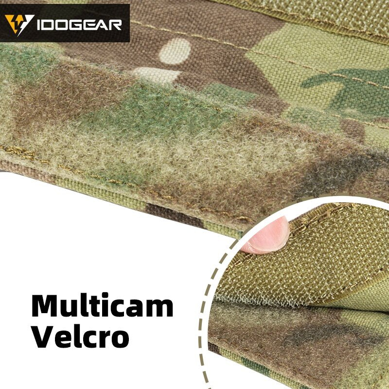 IDOGEAR Tactical Headset Cover with D-Buckle Hanger MOLLE Laser Cut Nylon Universal Headset Cover Pads Camouflage Headset Protective Breathable Cloth 3948