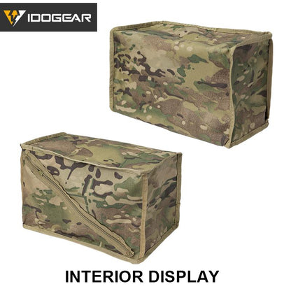 IDOGEAR Tactical Square Storage Pouch Velcro Webbing Utility Pouch Packing Cubes Multi-function Camouflage Military Outdoor Gear 35101