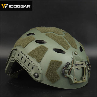 IDOGEAR Tactical FAST Helmet SF Style SUPER High Cut FAST Helmet 7.5mm Thickness Full Protective Version PJ Tactical Fast Helmet Head Outdoor Wargame Training Protect Gear 6802