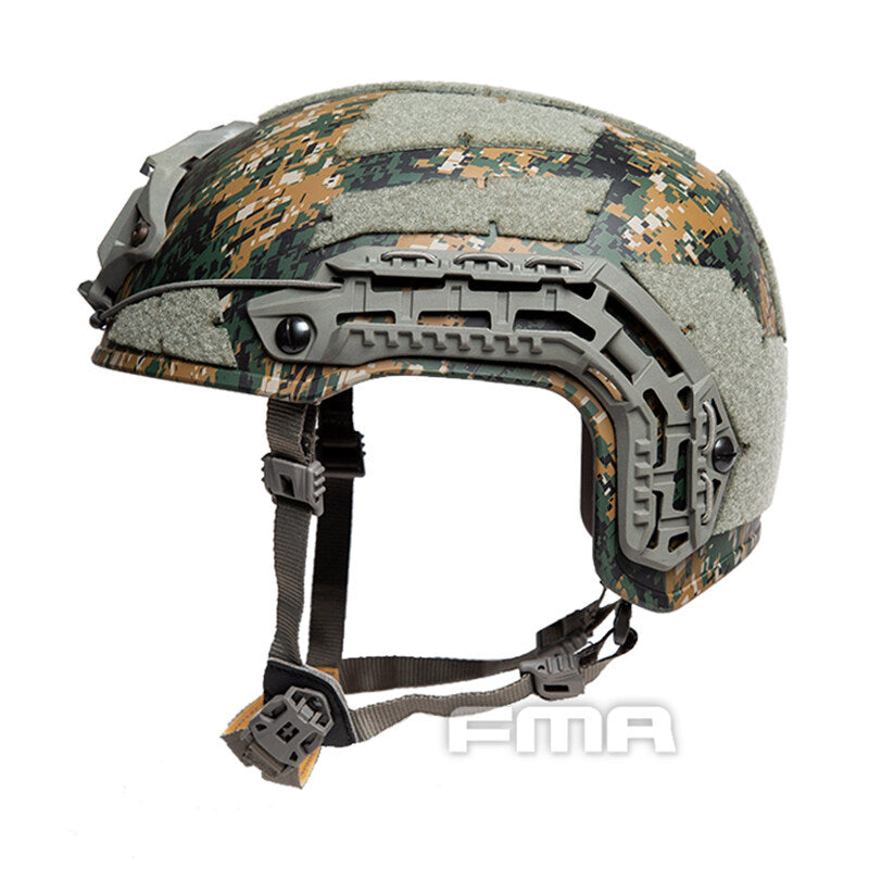 FMA Tactical Caiman Helmet W/ NVG Shroud Rail Camouflage Combat Helmet Paintball Military Camping L/XL Wargame Hiking Military Tactical Helmet 1383B