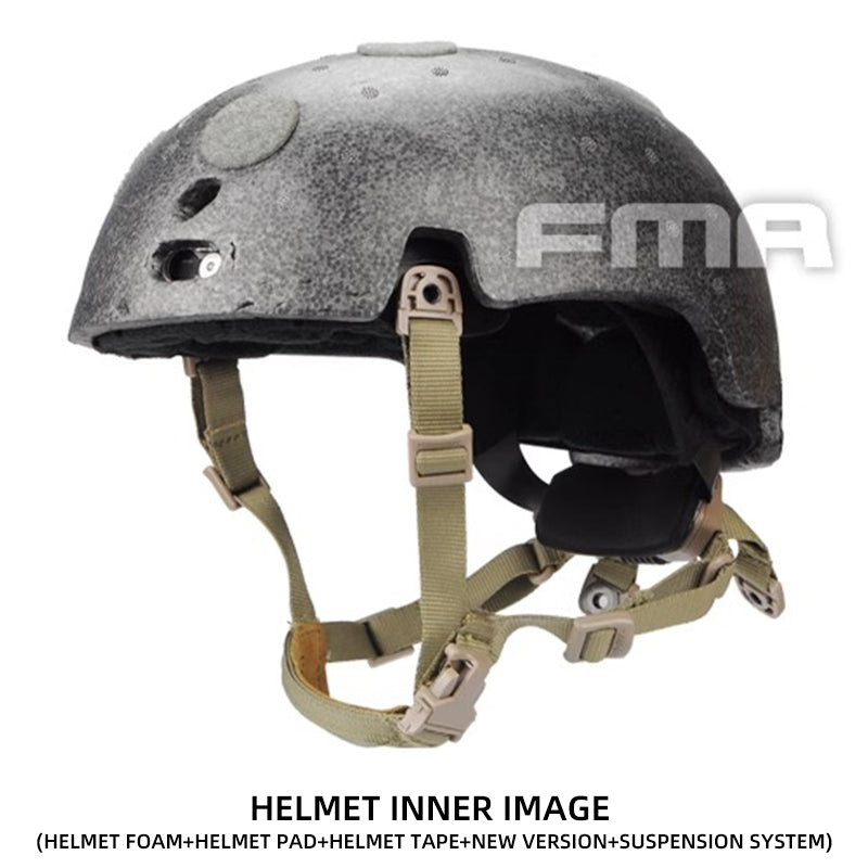 FMA Tactical Fast Helmet Suspension System Advanced Memory Helmet Spume Military Wargame Training Outdoor Cycling Biking Real-life CS Helmet TB1050