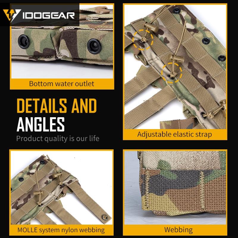 IDOGEAR Tactical Triple Mag Pouch For 5.56 Mag Military Molle Modular Triple Open Top Mag Pouch 3547