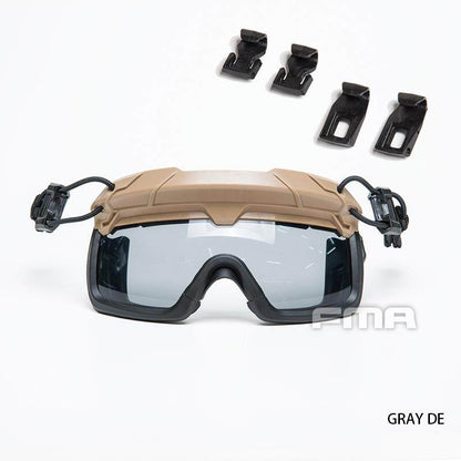 FMA Tactical Safety Goggles For Tactical Helmet Protective Glasses Anti Fog Dust Paintball gear military army wargame FPS cycling goggle gray lens TB1333