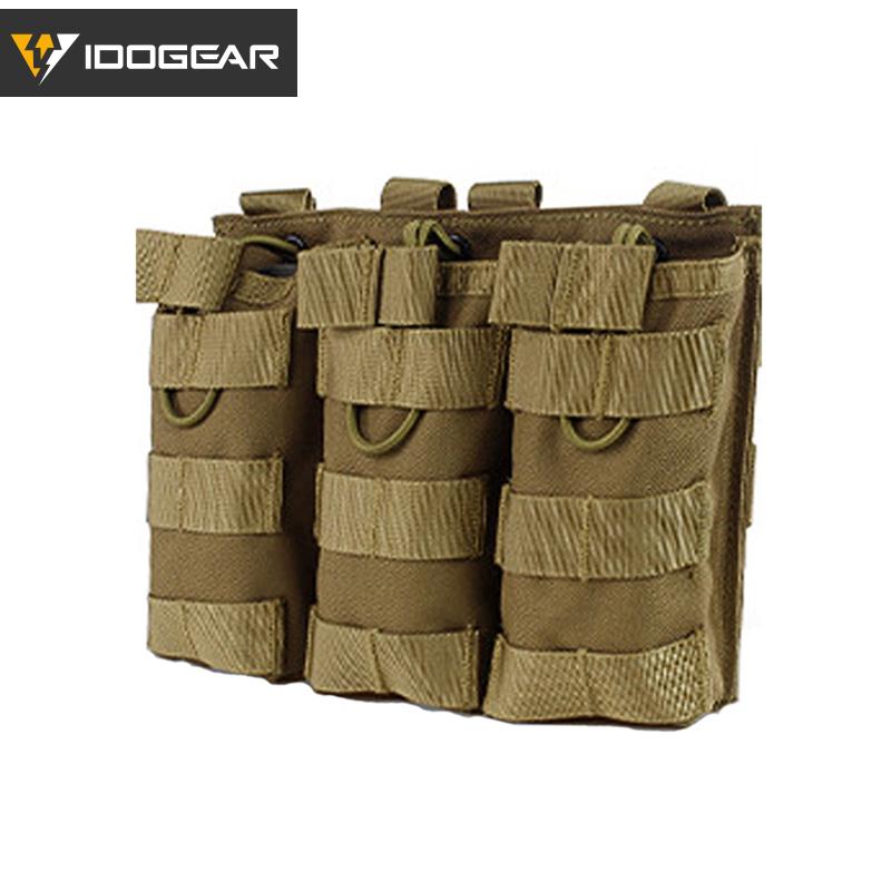 IDOGEAR Tactical Triple Magazine Pouch Molle Military MAG Pouch Carrier Modular Camouflage 3533