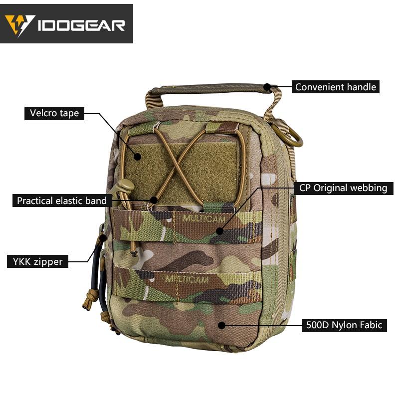 IDOGEAR Tactical Medical Pouch Molle First Aid EMT Utility Pouch Hunting Nylon Bag 3523