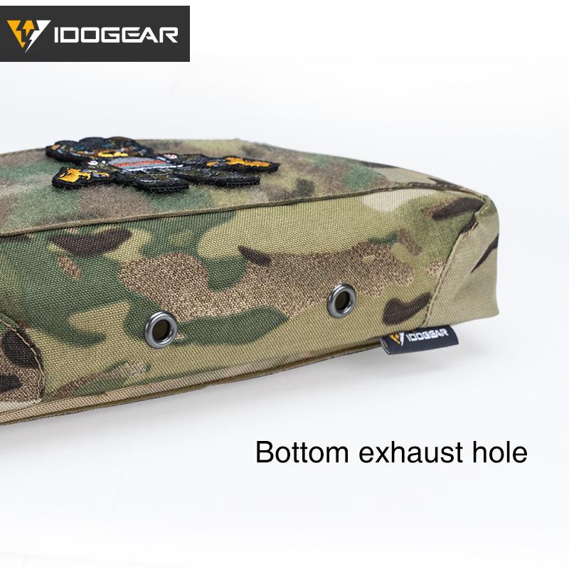 IDOGEAR Tactical DOPE Dump Pouch Tool Storage Pouch Front Panel Velcro Hook&loop Exhaust Hole with Partition Adjustable Camping Hiking Outdoor 3596