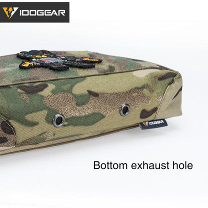 IDOGEAR Tactical DOPE Dump Pouch Tool Storage Pouch Front Panel Velcro Hook&loop Exhaust Hole with Partition Adjustable Camping Hiking Outdoor 3596