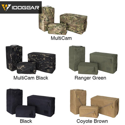 IDOGEAR Tactical Square Storage Pouch Velcro Webbing Utility Pouch Packing Cubes Multi-function Camouflage Military Outdoor Gear 35101