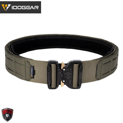 IDOGEAR 2" Tactical Belt Metal COBRA Buckle Military Laser Cut Combat Belt MOLLE Mens Belt Quick Release 3421