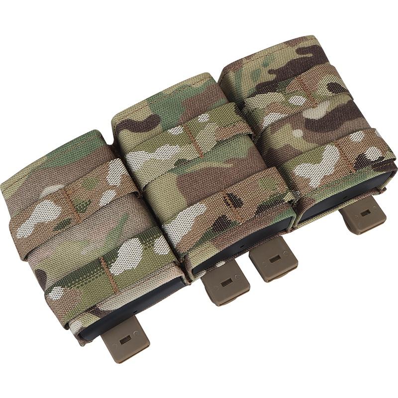 IDOGEAR Tactical Triple Magazine Pouch For 7.62mm Magazine with Hard Insert Carrier Quick Draw Military Molle Mag Pouch MG-F-17