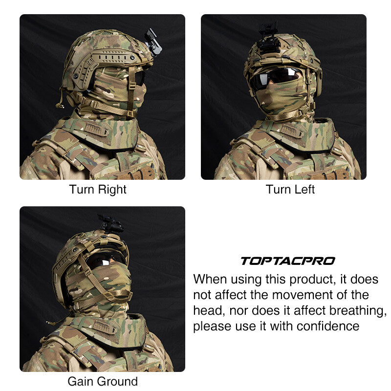 TOPTACPRO Tactical Neck Brace Collar Neck Protector Neck Guards For JPC FCSK 6094 CPC Vest Quick Release 8905