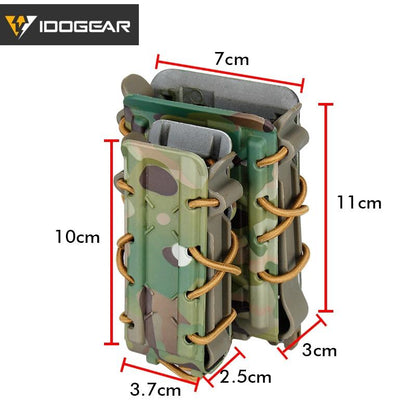 IDOGEAR Tactical Double Magazine Pouch For 9mm & 556 MOLLE Mag Holder Mag Pouch  Army Duty Tactical Mag pouch 3561