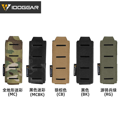 IDOGEAR Tactical Single Mag Pouch for 9mm Mag Single Magazine Carrier Military MOLLE Mag Pouch 3568