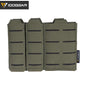 IDOGEAR Tactical Triple Magazine Pouch For Double 9MM and Single 556 Mag Military MOLLE Mag Pouch 3586