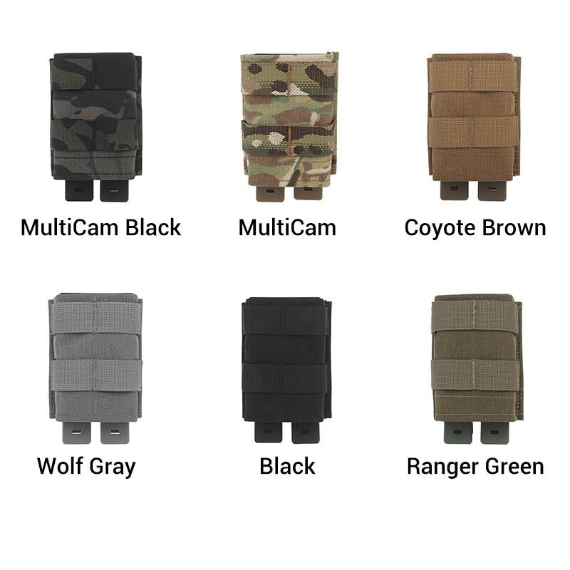 IDOGEAR Tactical Single Magazine Pouch For 5.56mm Mag with Hard Insert Carrier Quick Draw Military Molle Mag Pouch MG-F-11