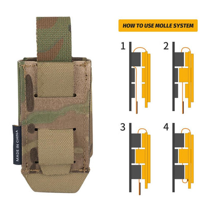 IDOGEAR Tactical Flash bang Pouch Tool Bag Modular MOLLE Quick Release Flashbomb Pouch Flashlight Pouch 3593