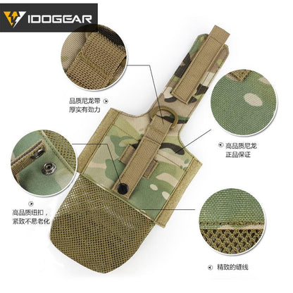 IDOGEAR Tactical Folding Bottle Pouch Camouflage Water Kettle Canteen Bag MOLLE Military Camouflage Gears 3534