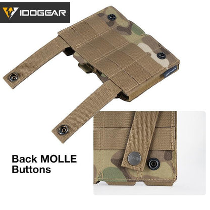 IDOGEAR Tactical Triple Magazine Pouch For Double 9MM and Single 556 Mag Military MOLLE Mag Pouch 3586