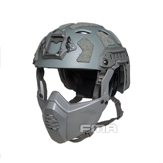 FMA Tactical Helmet FAST SF helmet with NVG Shroud Headwear with Half Face Mask