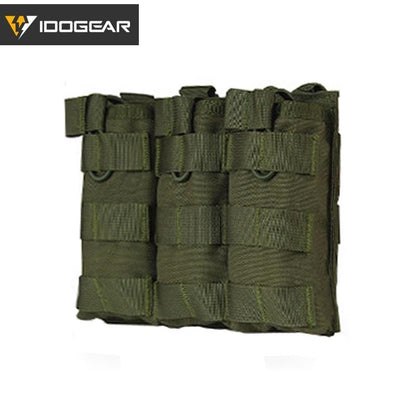 IDOGEAR Tactical Triple Magazine Pouch Molle Military MAG Pouch Carrier Modular Camouflage 3533