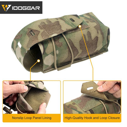 IDOGEAR Tactical Double Mag Pouch For 556 Mag Multi-function MOLLE Pouch Military Mag Pouch For 5.56/5.45 Mag 3594