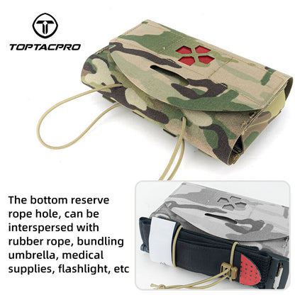 TOPTACPRO Tactical Medical Pouch First Aid Kit EMT IFAK Pouch Molle Micro Medical Pouch Blow-Out Light Pouch EMT EDC Emergency Bag 8522