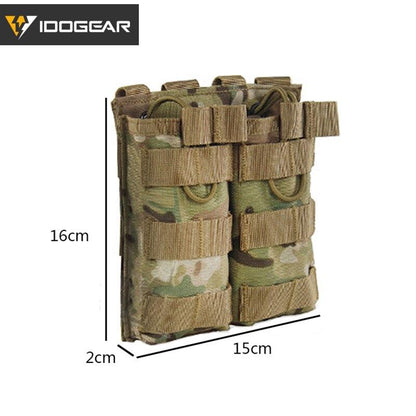 IDOGEAR Tactical Magazine Pouch For 556 Mag Molle Double MAG Pouch Carrier Modular 3532