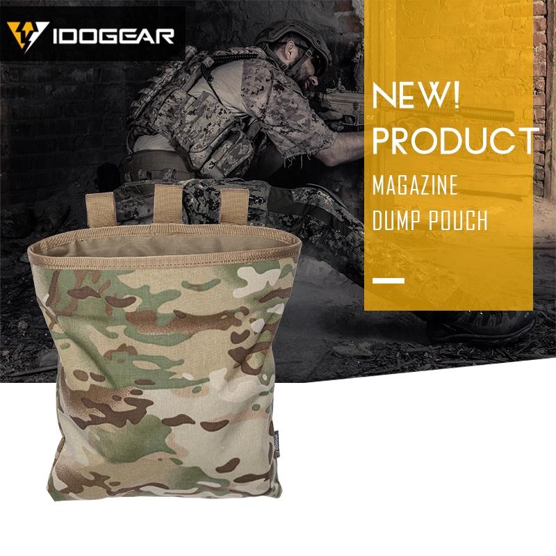 IDOGEAR Tactical Dump Pouch Molle Foldale Magazine Recycling Bag Camo Military Drop Pouch Multi-function Storage Bag 3550