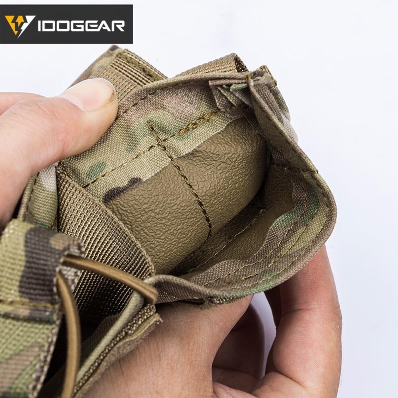 IDOGEAR Tactical Double Magazine Pouch For 9mm & 5.56 Military MOLLE Mag Carrier Double Top Open 3546