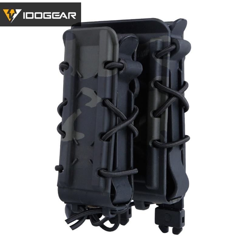 IDOGEAR Tactical Double Magazine Pouch For 9mm & 556 MOLLE Mag Holder Mag Pouch  Army Duty Tactical Mag pouch 3561