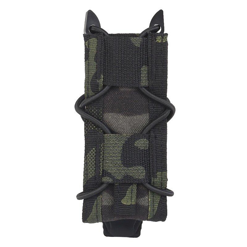 IDOGEAR Tactical TC Single 9mm Magazine Pouch MOLLE Combat Tool Bag Belt Mag Pouch Flashlight Holder MG-48