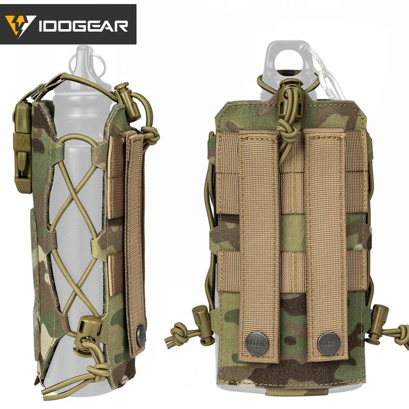 IDOGEAR Tactical Radio Pouch Bottle/kettle Carrier Quick Release Buckle walkie-talkie Pouch MOLLE 3580