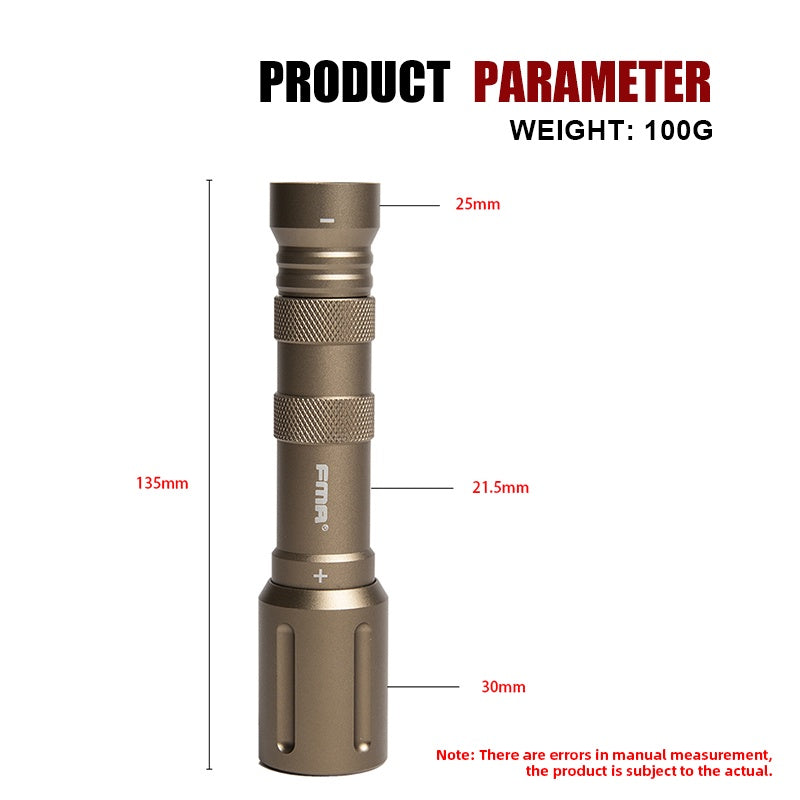 FMA TACTICAL GLARE FLASHELIGHT BK/DE TB1448