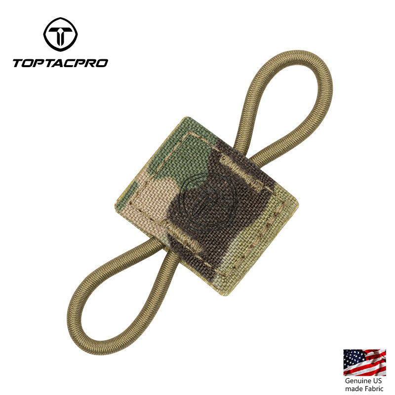 TOPTACPRO Tactical MOLLE Elastic Holder 2PCS Army Binding Retainer EDC Elastic Holder for Antenna Stick Pipe Tactical Vest Tactical Pouch Military Hiking Elastic Holder