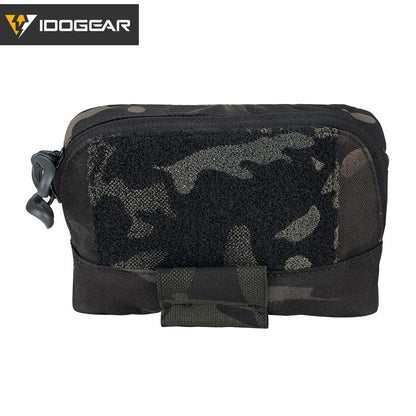 IDOGEAR Tactical FERRO Chest Pouch Hook&Loop 500D Nylon Laser Cut Elastic Cloth Multi-tape Pouch Map Bag Chest Bag Storage Pouch Lightweight Portable Military Outdoor 35103