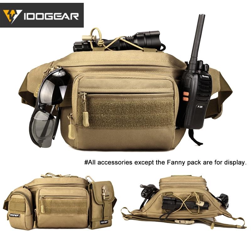 IDOGEAR Tactical Fanny Pack Waist Bag Camo Waist Pack Army Gear Military Camouflage Waist Pouch 3544