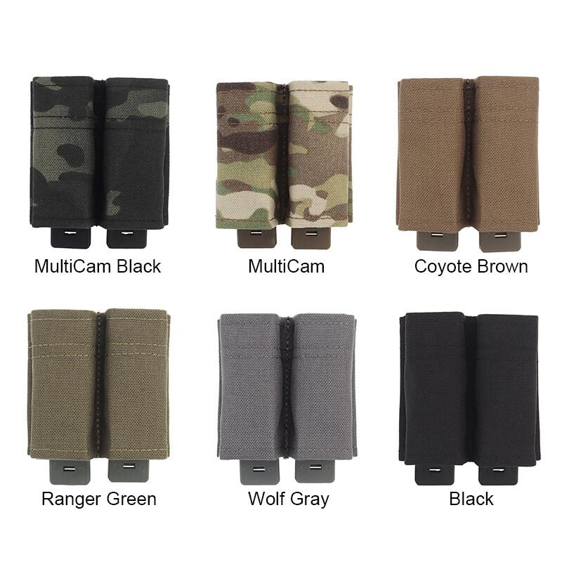 IDOGEAR Tactical Double Mag Pouch for 9MM MOLLE Mag Holder With Hard Insert Carrier Military Multicam Quick Draw Pouches MG-F-04