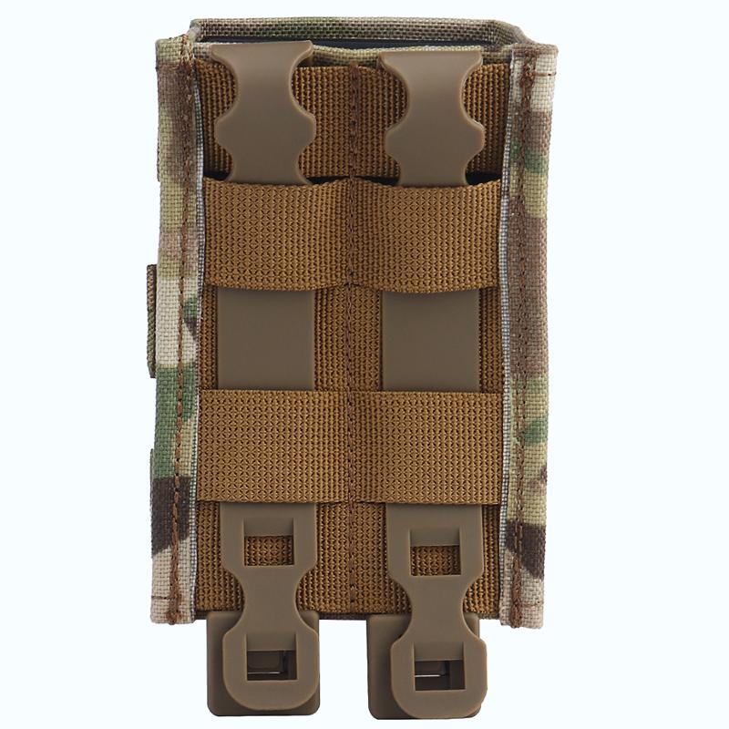 IDOGEAR Tactical Single Mag Pouch For 7.62mm Mag with Hard Insert Carrier Quick Draw Military Molle Mag Pouch MG-F-18