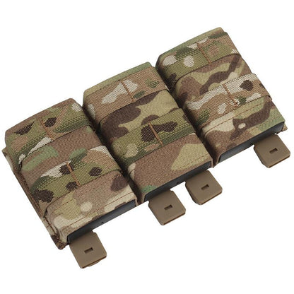 IDOGEAR Tactical Triple Magazine Pouch For 5.56mm Mag with Hard Insert Carrier Quick Draw Military Molle Mag Pouch MG-F-12