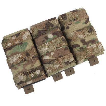 IDOGEAR Tactical Triple Magazine Pouch for 5.56mm with Insert Hard Carrier with MOLLE Clip Quick Draw Military Molle Mag Pouch 1000D High Quality Nylon MG-F-14