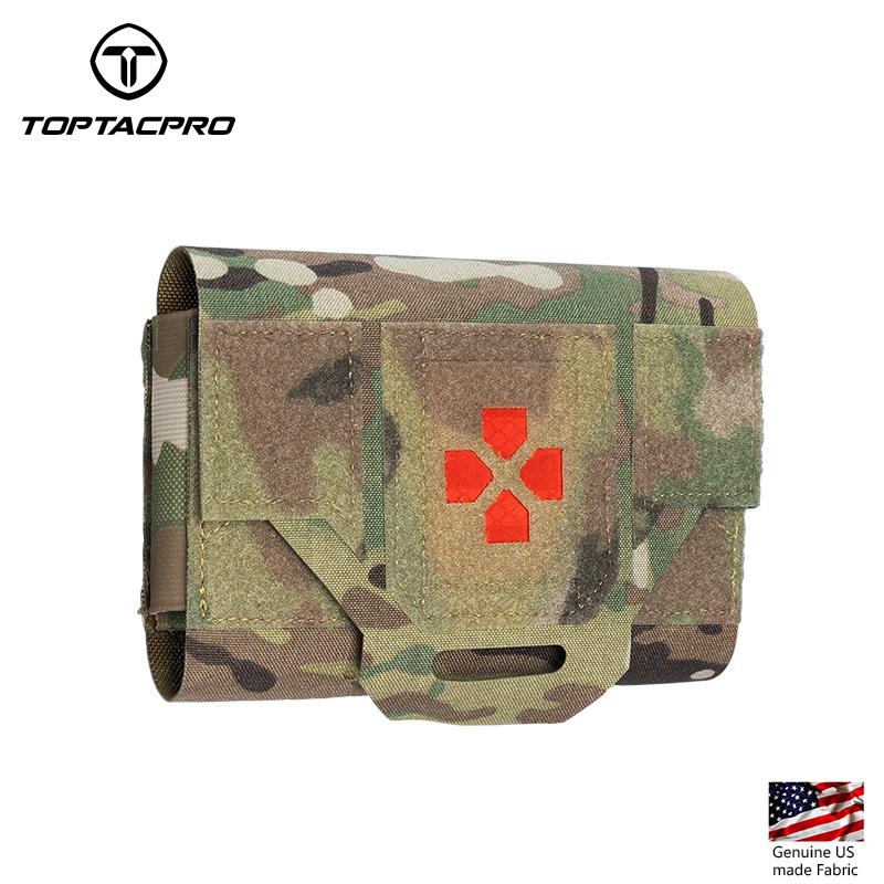 TOPTACPRO Tactical Micro Med Kit Military Molle Emergency Bag Tactical FA Kits Pouch Camouflage Belt-Pouch 8519